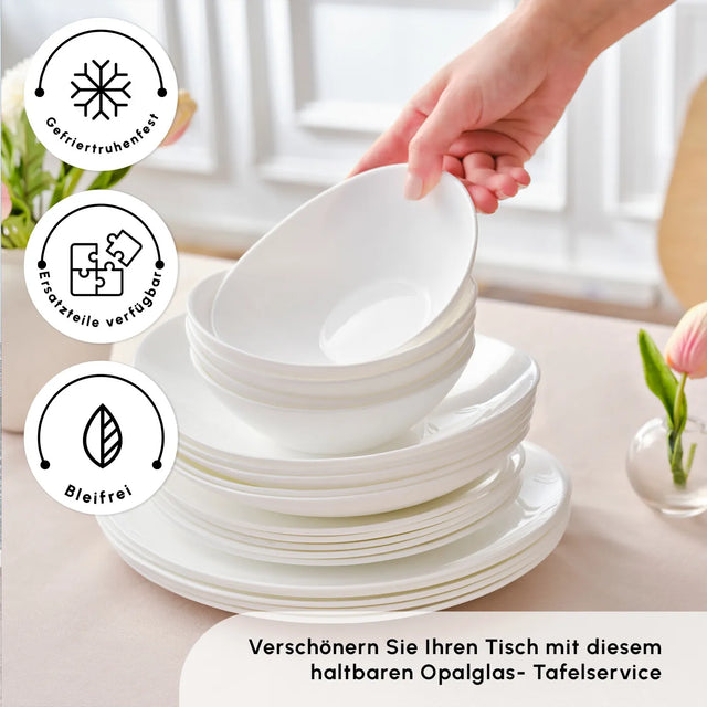Servizio da tavola Karaca White Pure da 24 pezzi | Per 6 persone