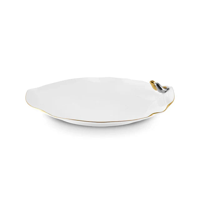 Karaca x Müge Anlı Bird Gold Plat de service 27 cm
