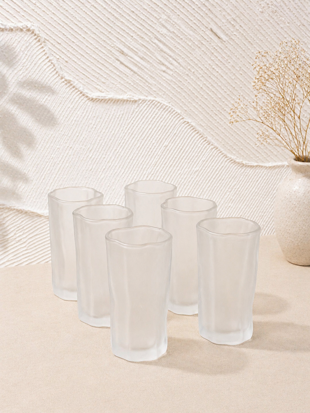 Bavary-set met glazen met ijsmotief, lang model