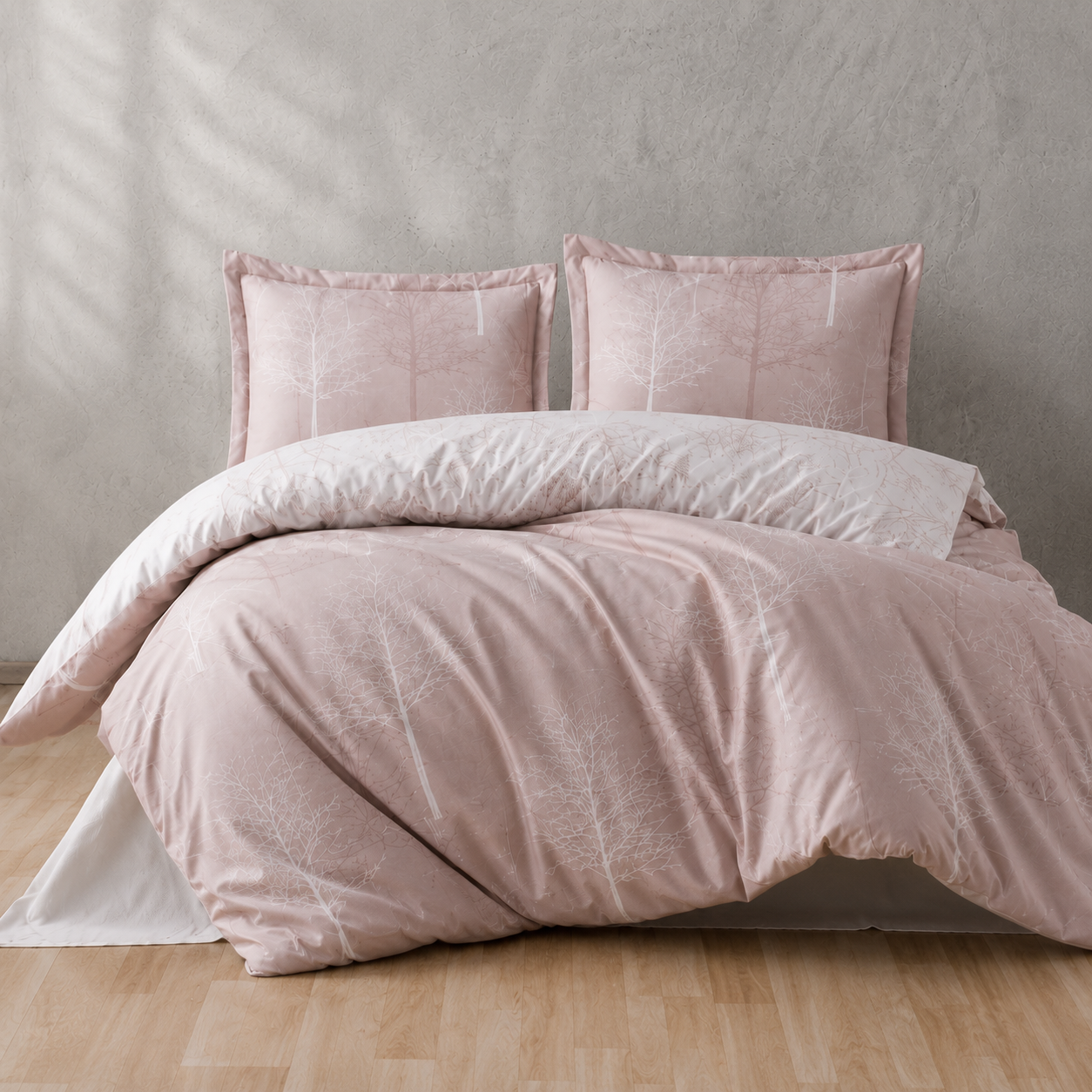 Parure de lit Lavella Elya Ranforce 200 x 220 cm, 4 pièces – Rose