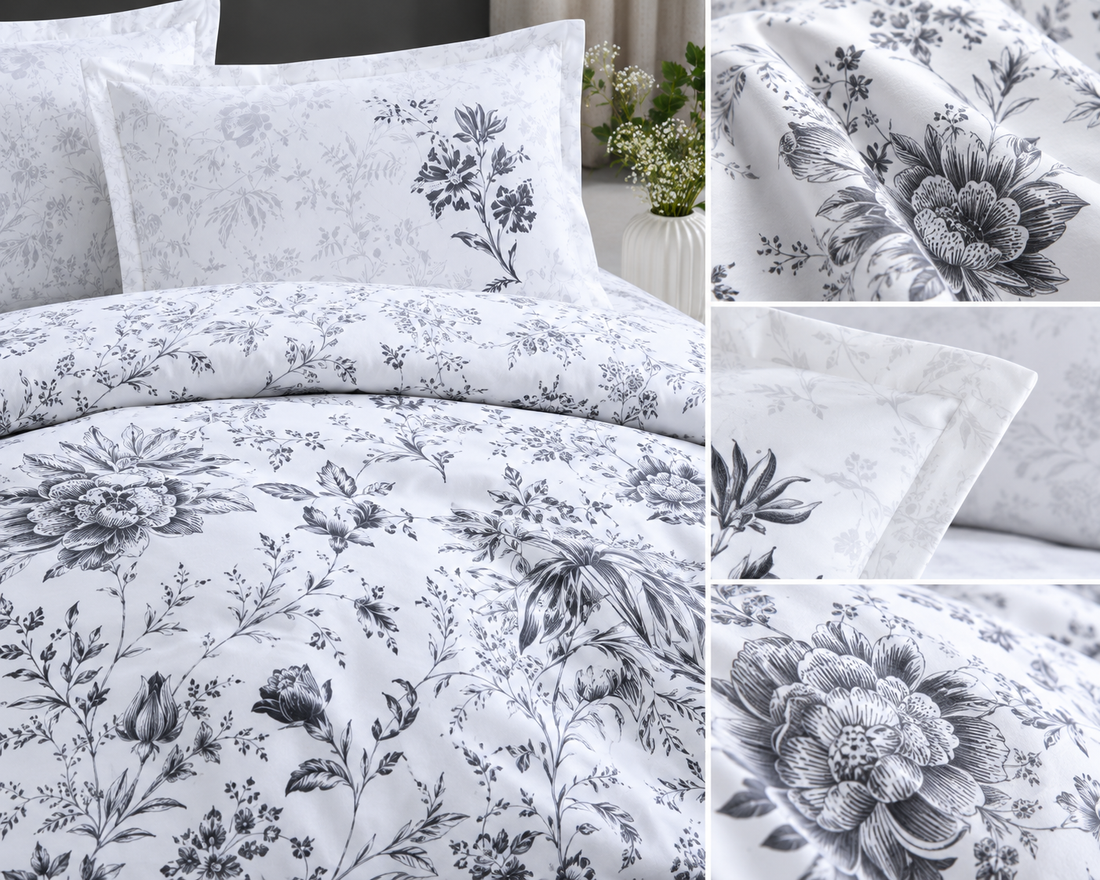 Lavella Sude Ranforce Bettwäsche-Set 200 x 220 cm, 4-teilig – Weiß