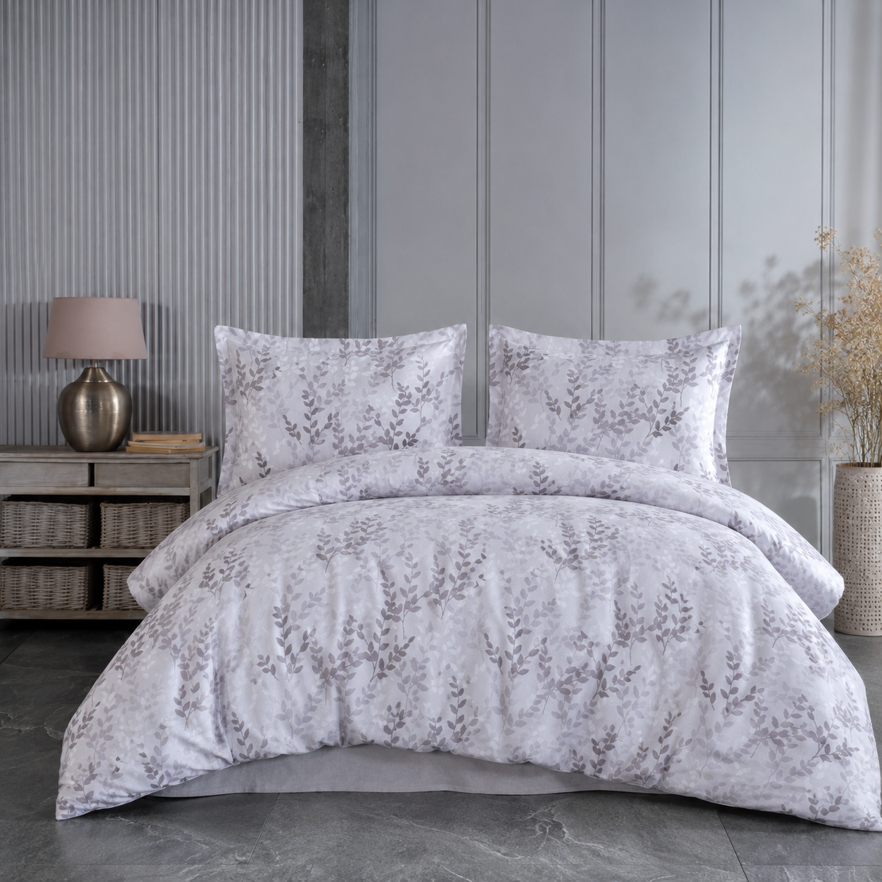 Ensemble de literie Lavella Imrak Ranforce 200 x 220 cm, 4 pièces – Lilas