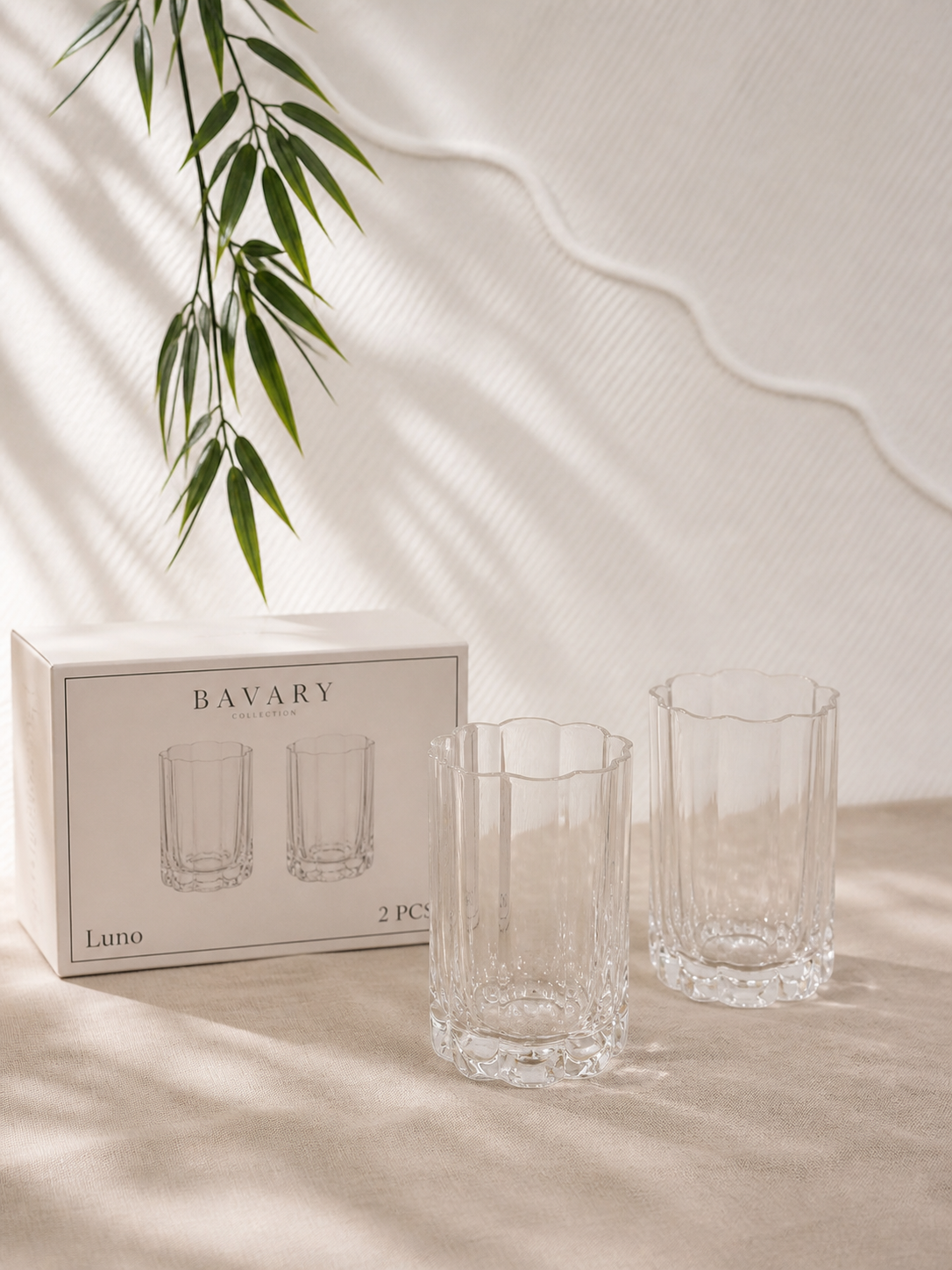 Bavary Luno Set van twee glazen, middelgroot, 320 ml