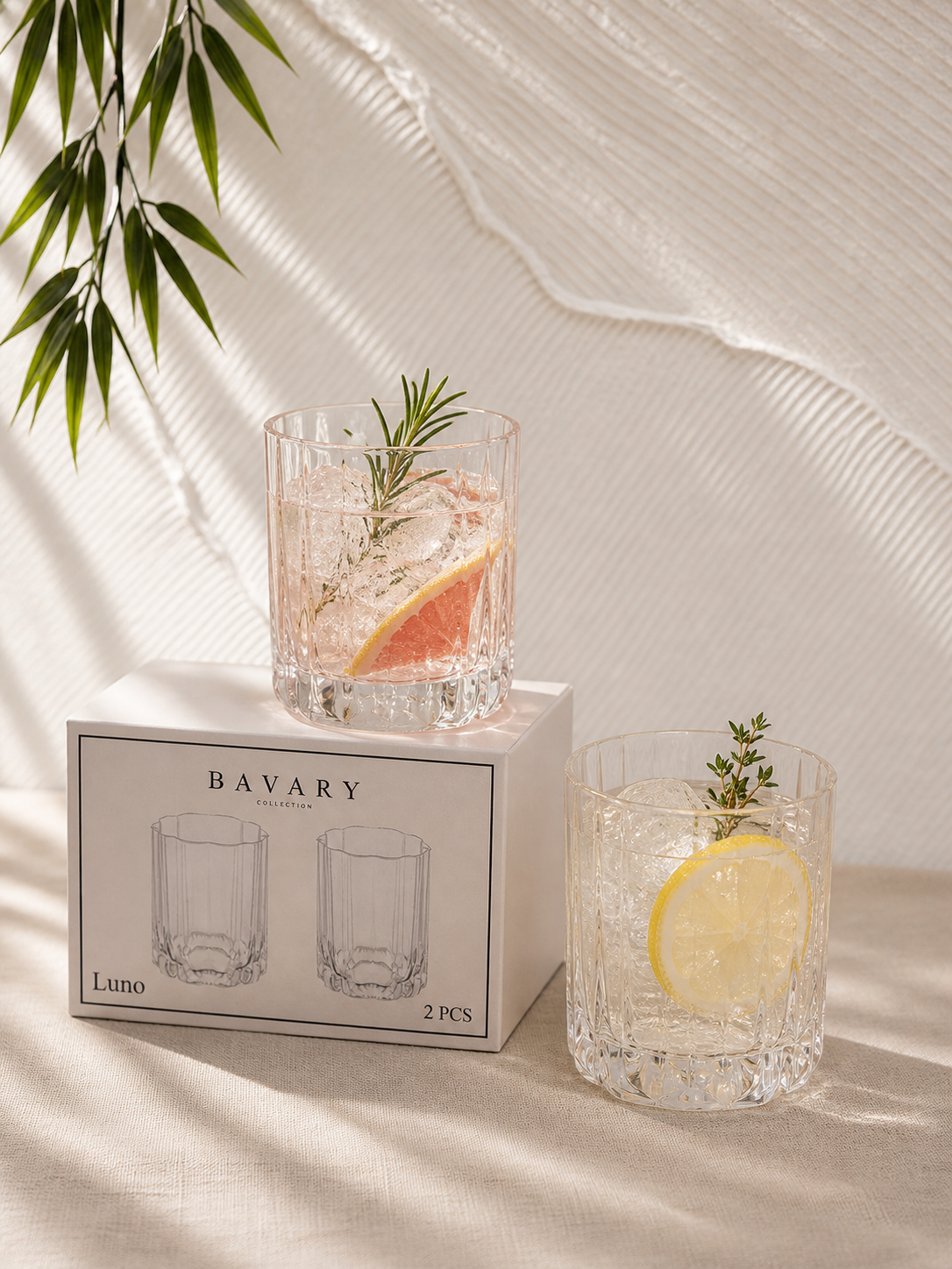 Bavary Luno Set van twee bekers, klein formaat, 240 ml