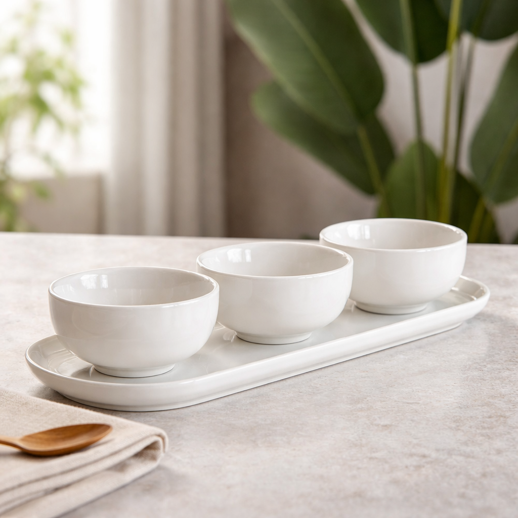Lot de 4 plats de présentation Mulex Milan