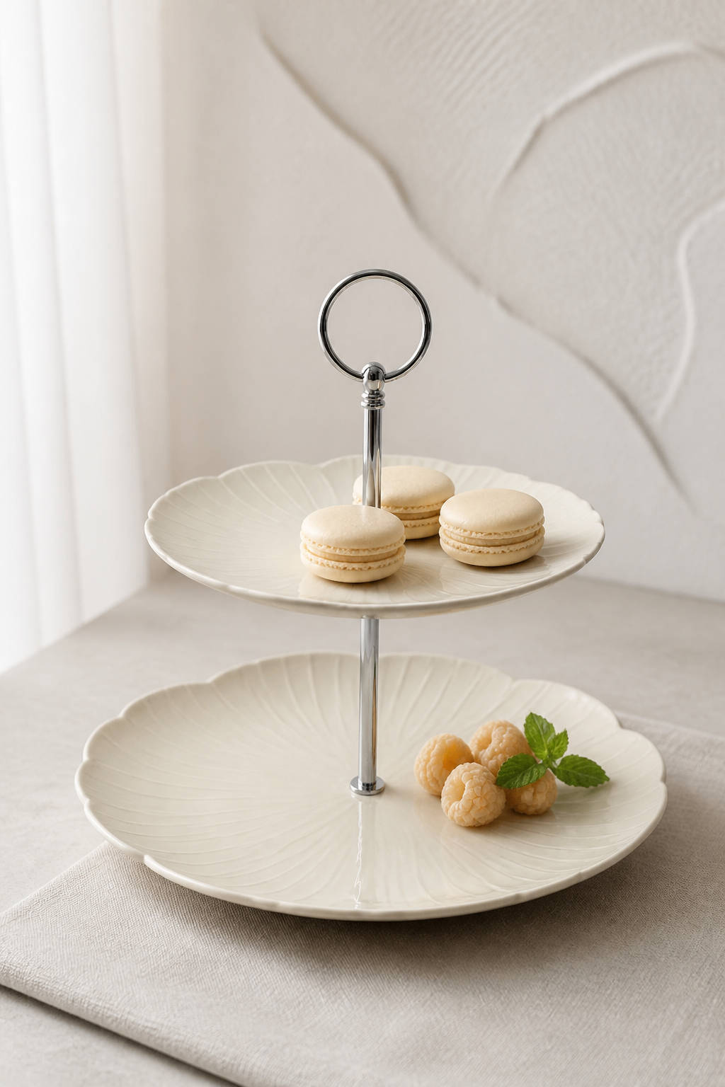 Bricard Florange servicestandaard met twee verdiepingen | Taupe Ø20–27 cm