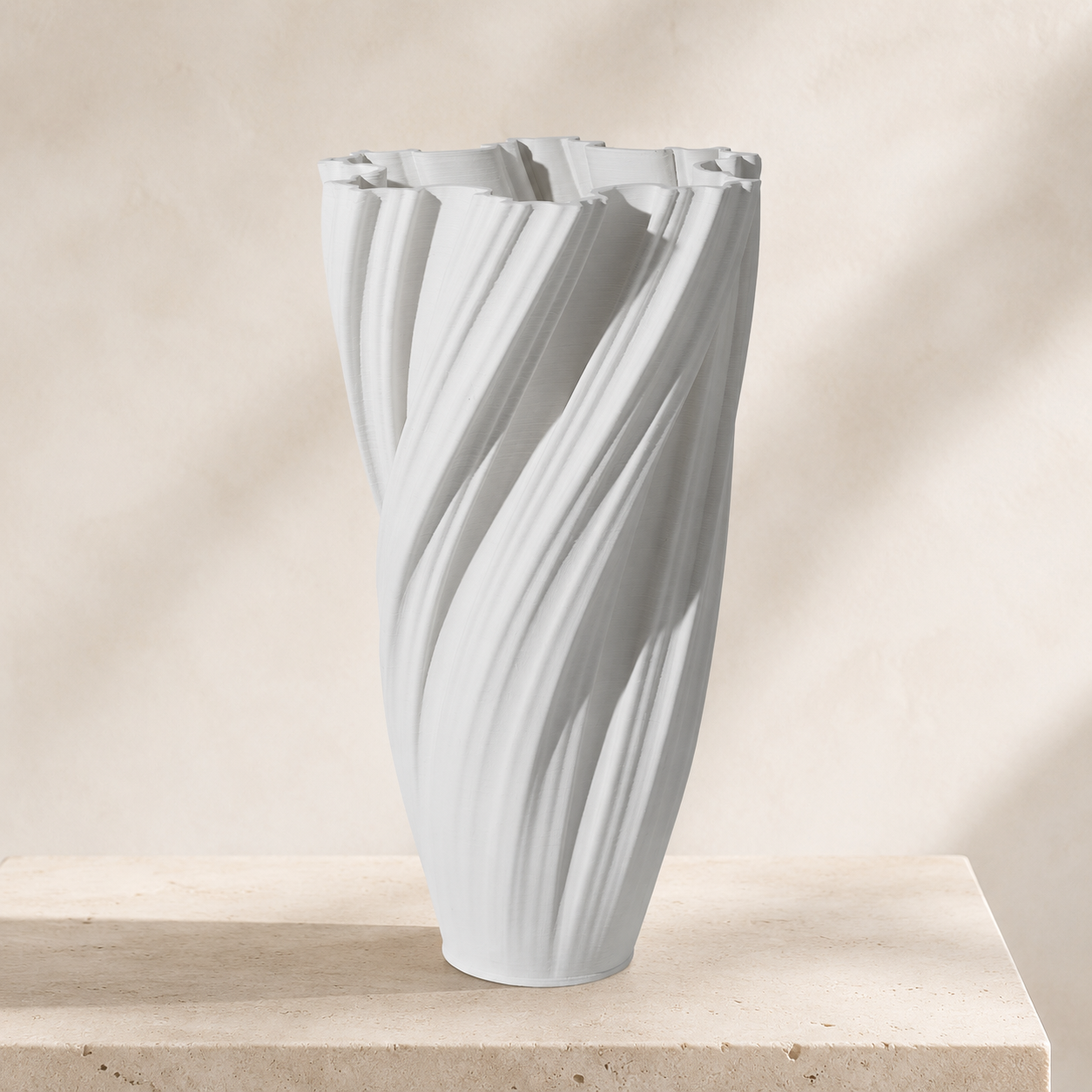 Fugurato Donna Seramik Vazo | Beyaz Ø20,5 × 34,5 cm