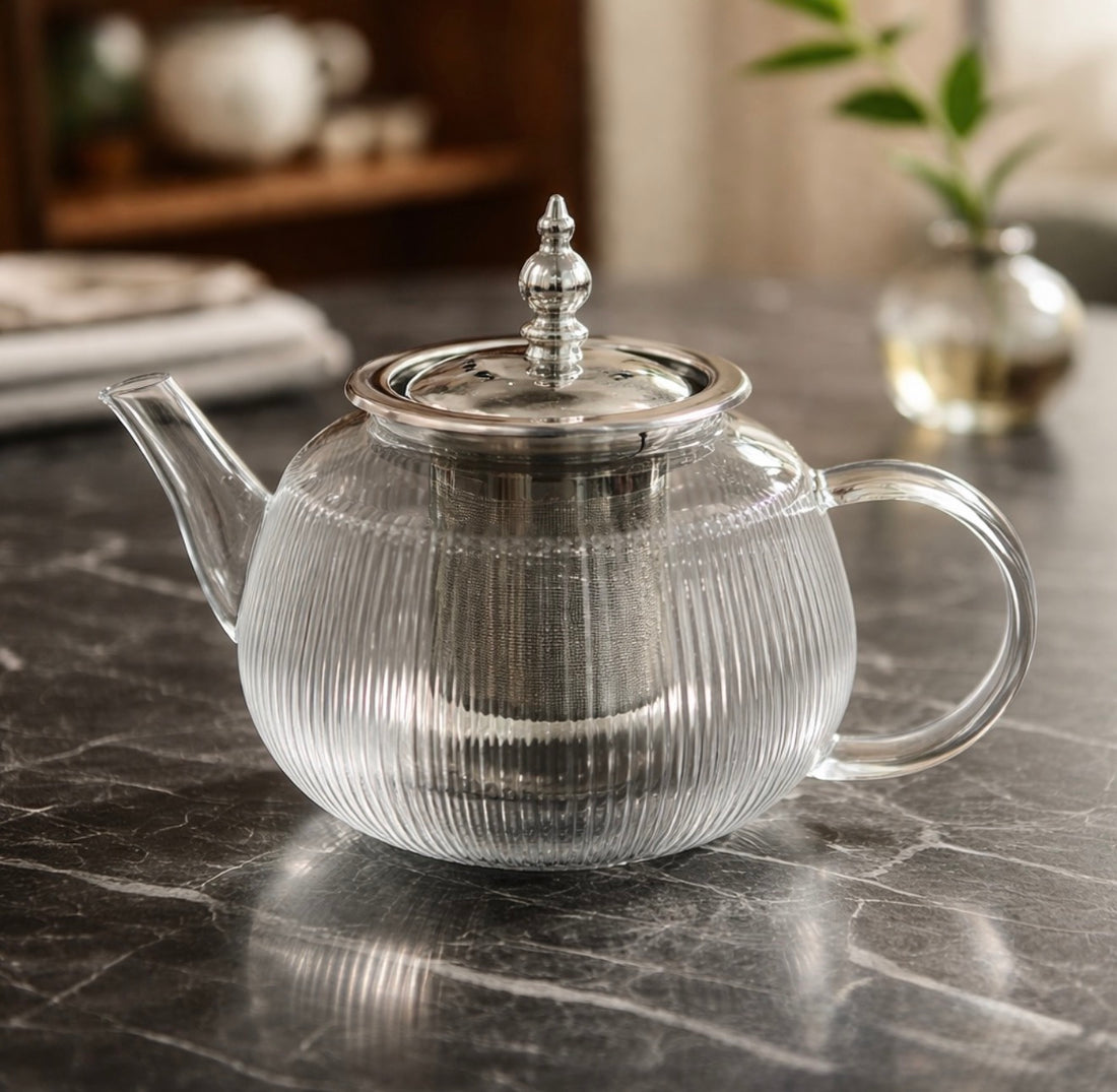 Bavary Ripple Glas-Teekanne – 1000 ml