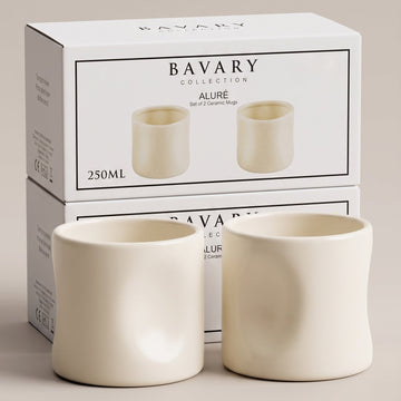 Bavary Aluré Seramik Kupa / Fincan Seti – 2 Parça (2 x 250 ml)