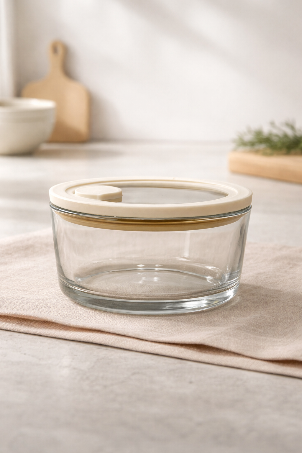 Bavary Yuvarlak Cam Saklama Kabı 250Ml