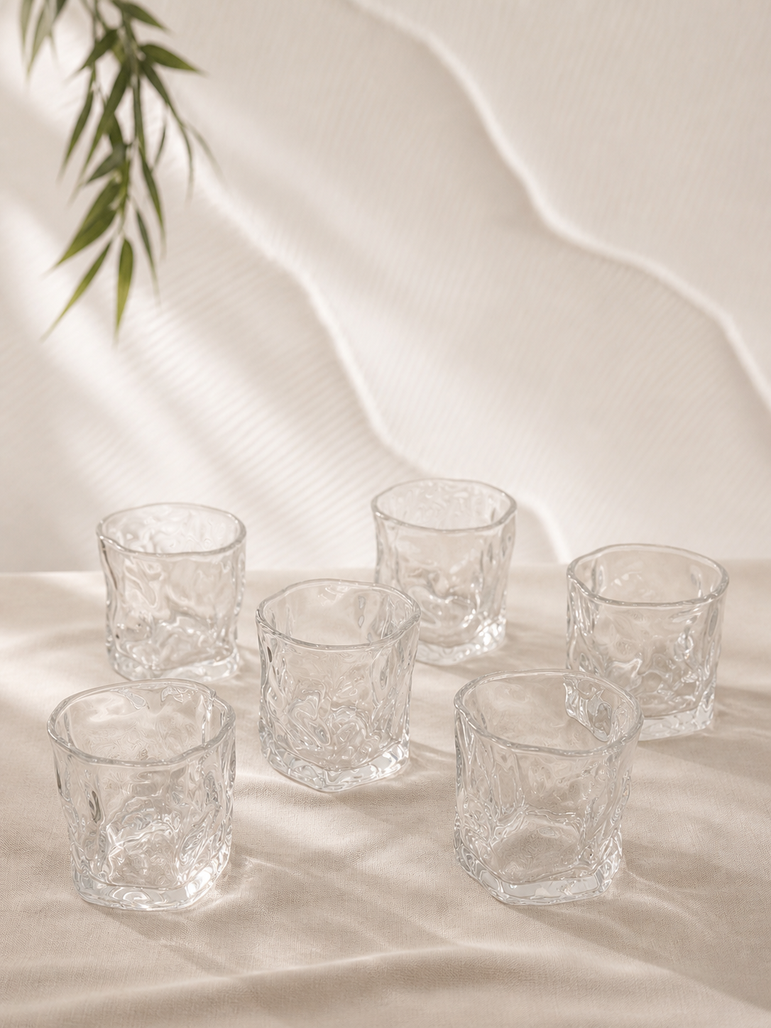 Verres à eau Kadoland Bavière - Ensemble de verres Wave, modèle court | Lot de 6 pièces | 190 ml