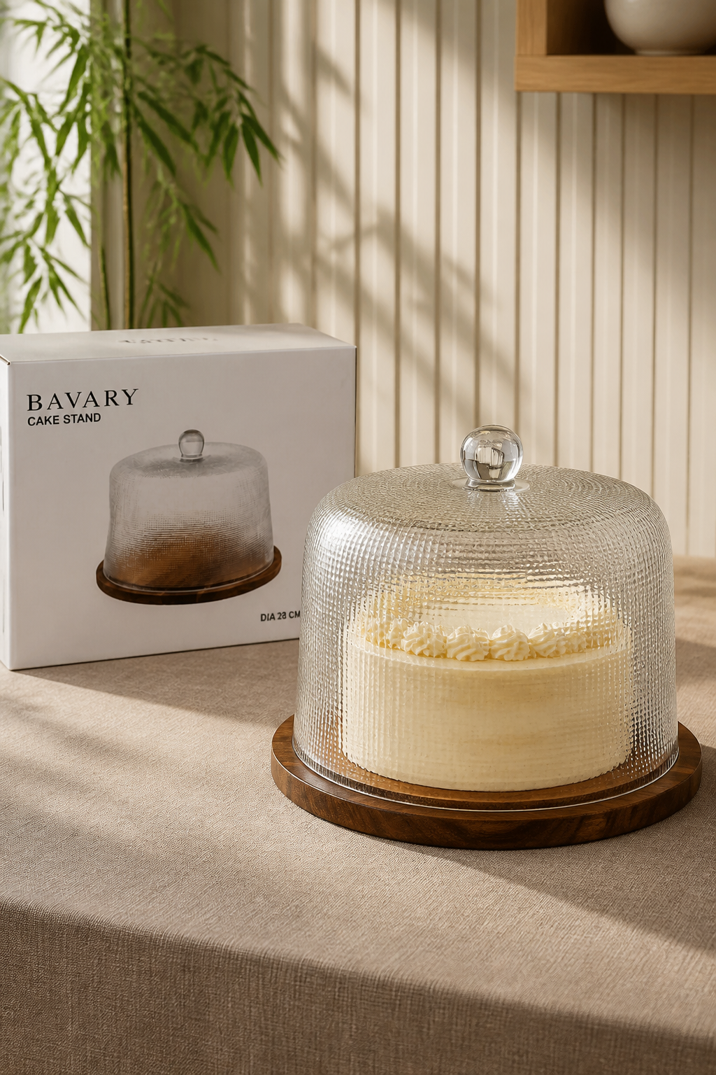 Bavary-taartglazen stolp 28 cm