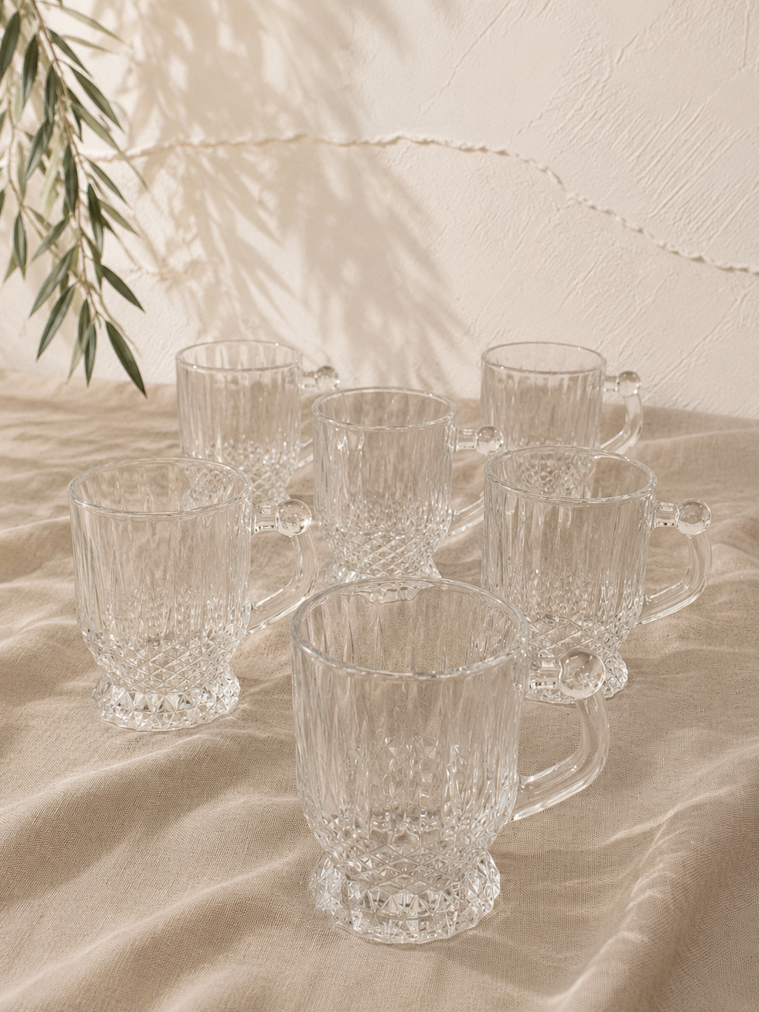 Bavary Diamond Kulplu Çay Bardakları
