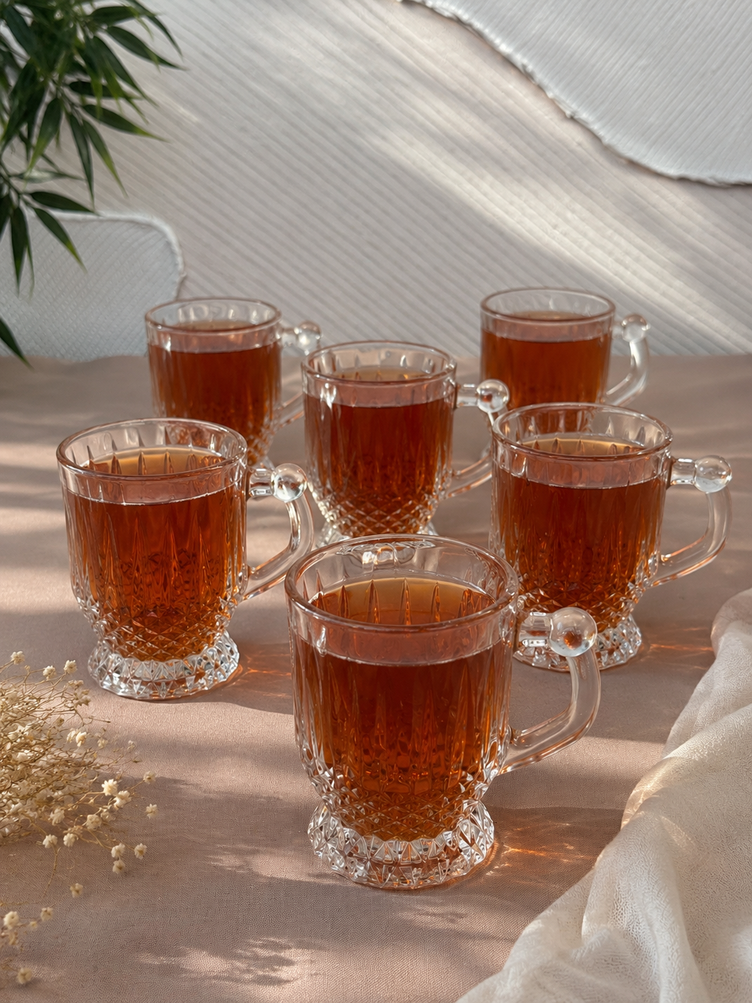 Bavary Diamond Kulplu Çay Bardakları