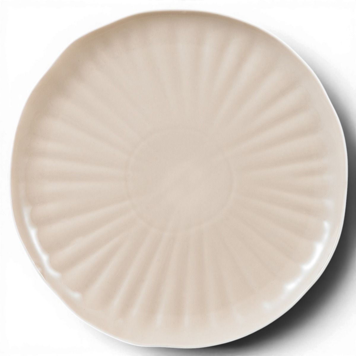 Bricard Remy 27-Piece Porcelain Dinner Set | White - Taupe | Serves 6