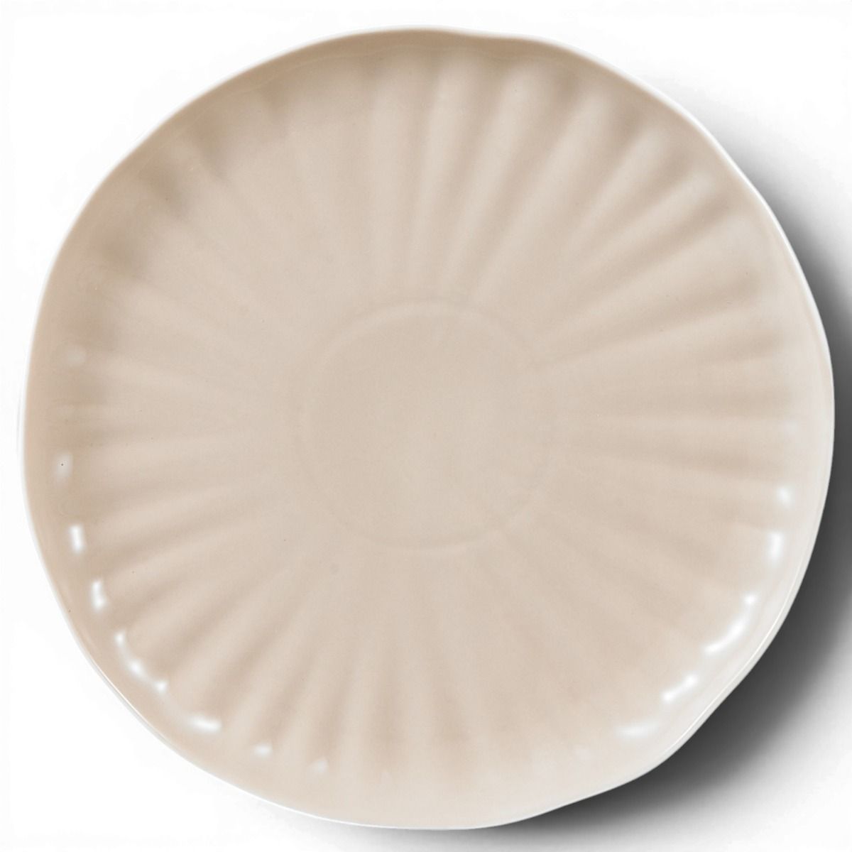 Bricard Remy 27-Piece Porcelain Dinner Set | White - Taupe | Serves 6