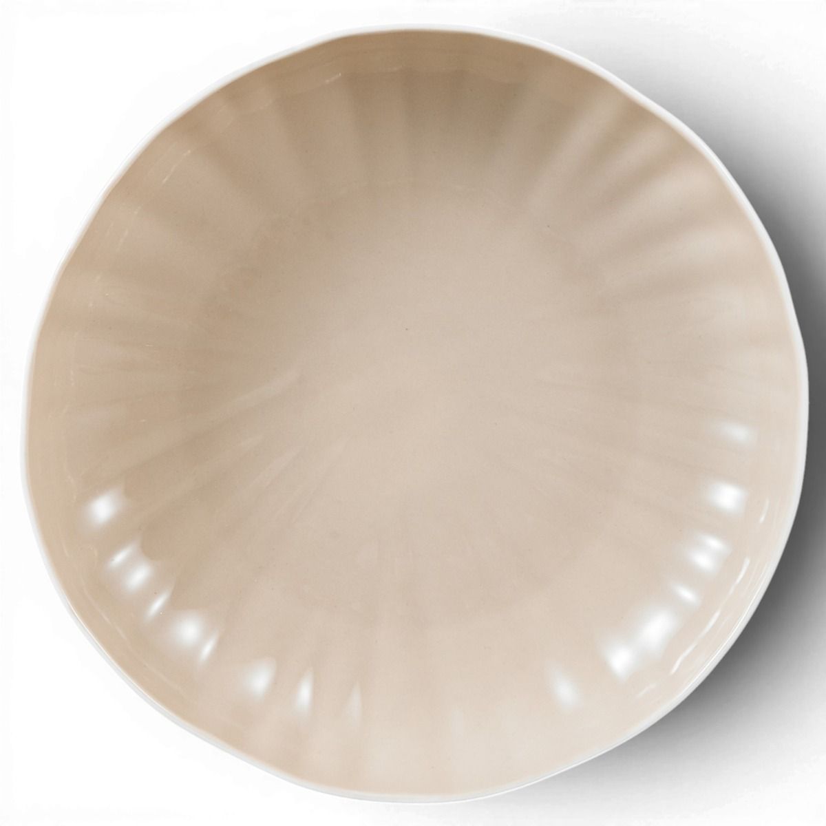 Bricard Remy 27-Piece Porcelain Dinner Set | White - Taupe | Serves 6