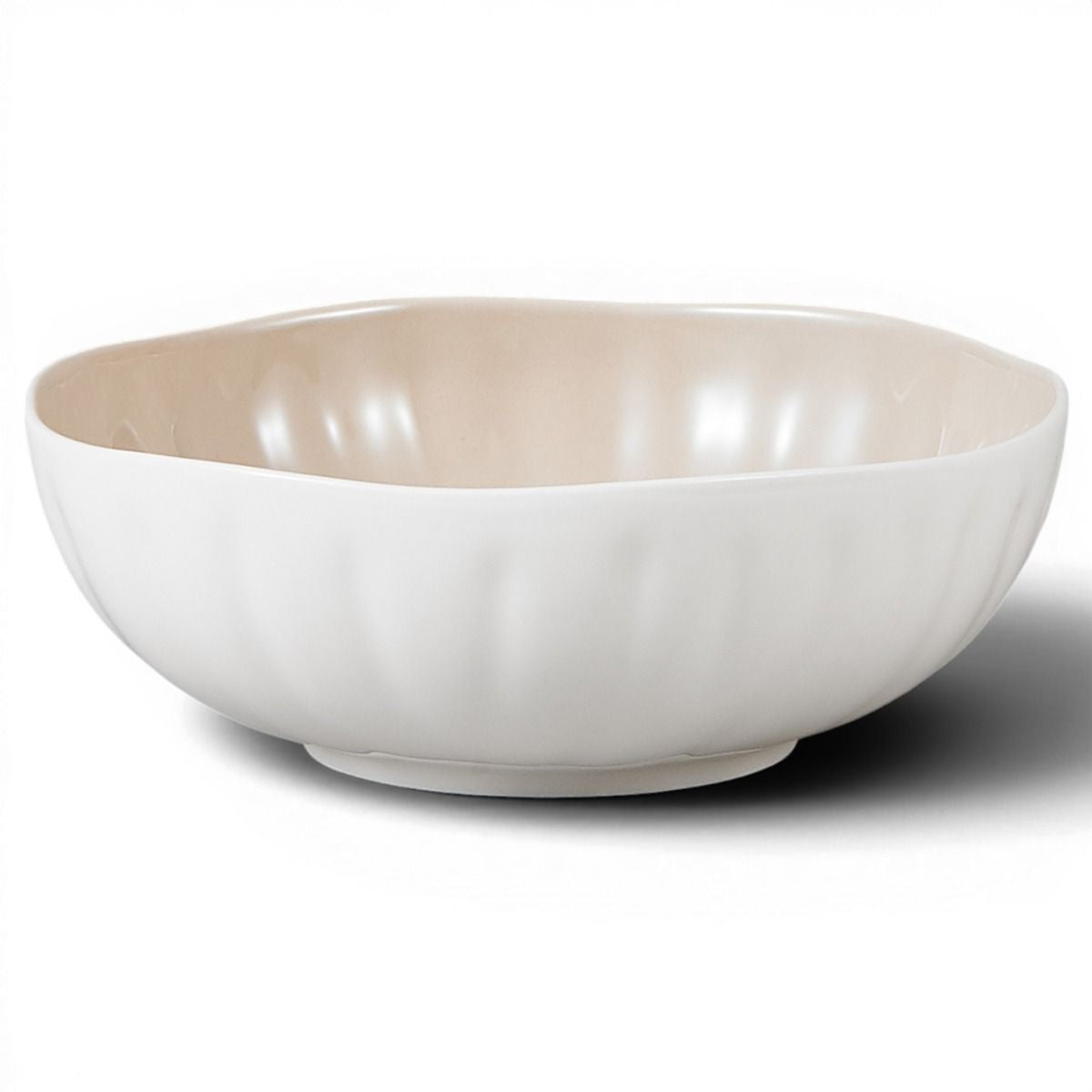 Bricard Remy 27-Piece Porcelain Dinner Set | White - Taupe | Serves 6