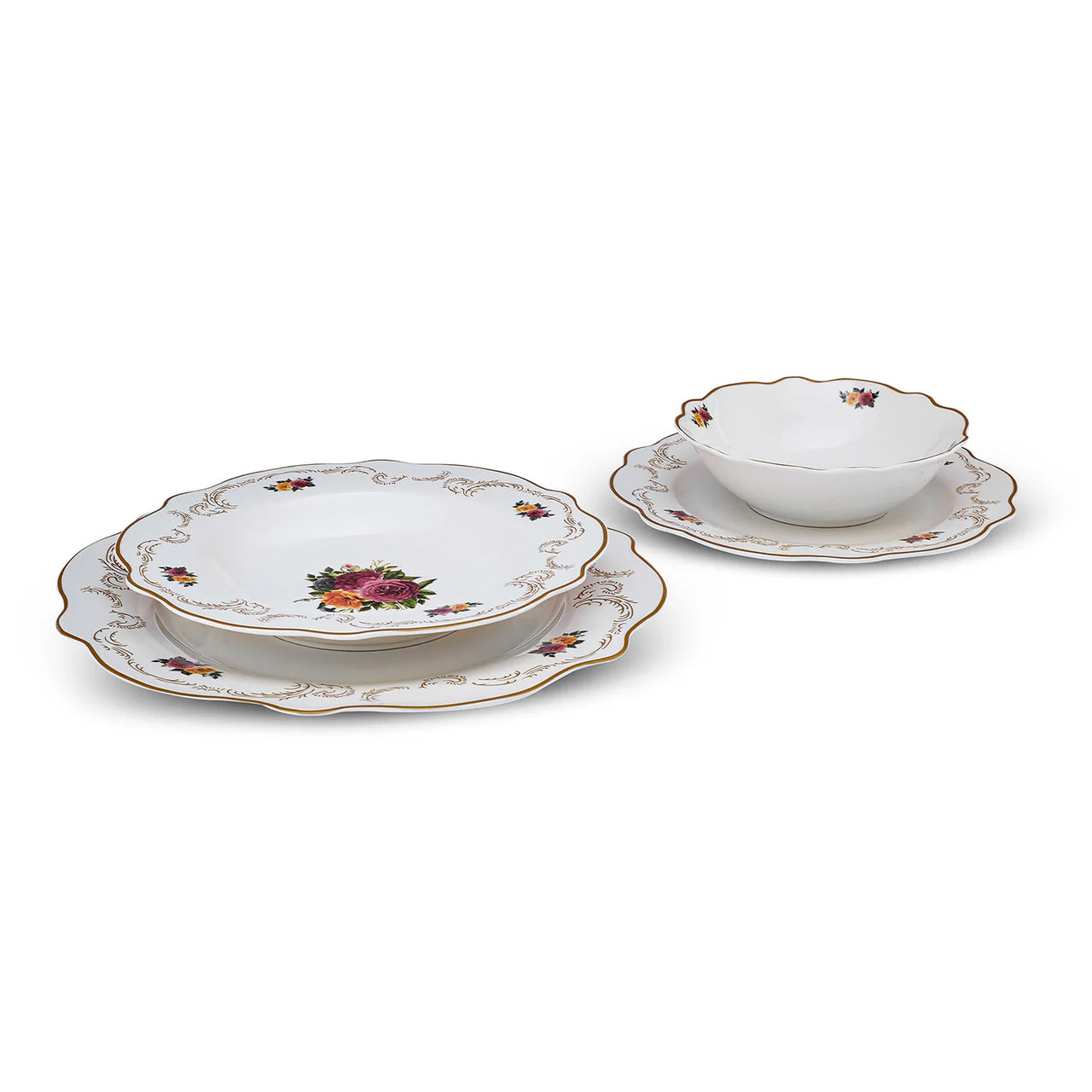 Karaca Antique Porselen 24 Parça 6 Kişilik Yemek Takımı