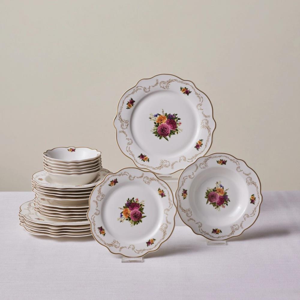 Karaca Antique Porselen 24 Parça 6 Kişilik Yemek Takımı
