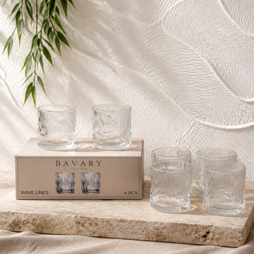 Bavary Wave Lines Bardak Seti Kısa Model