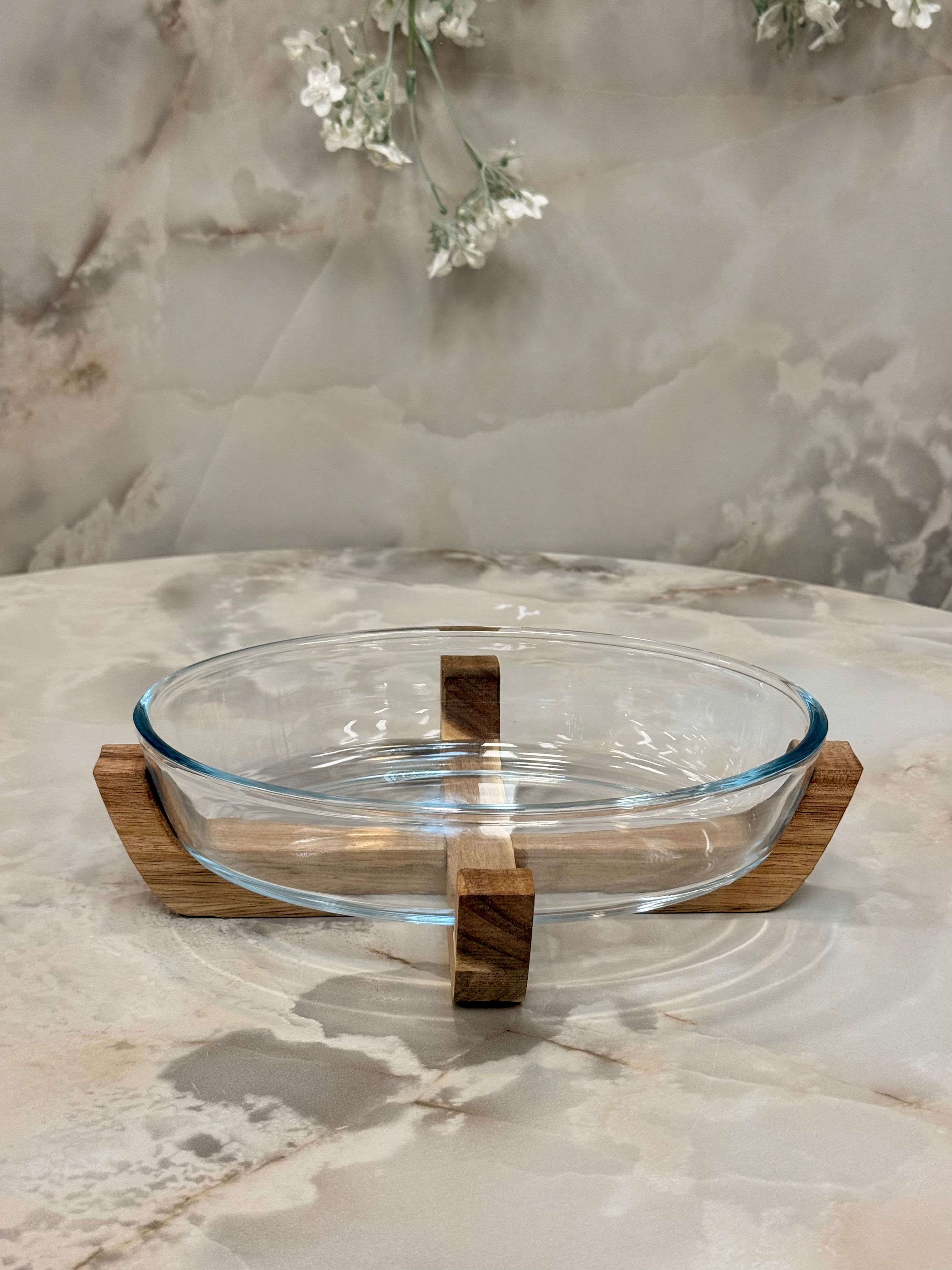 Bol ovale en verre Bavary, diamètre 23 - 16,5 cm | 0,6 litre