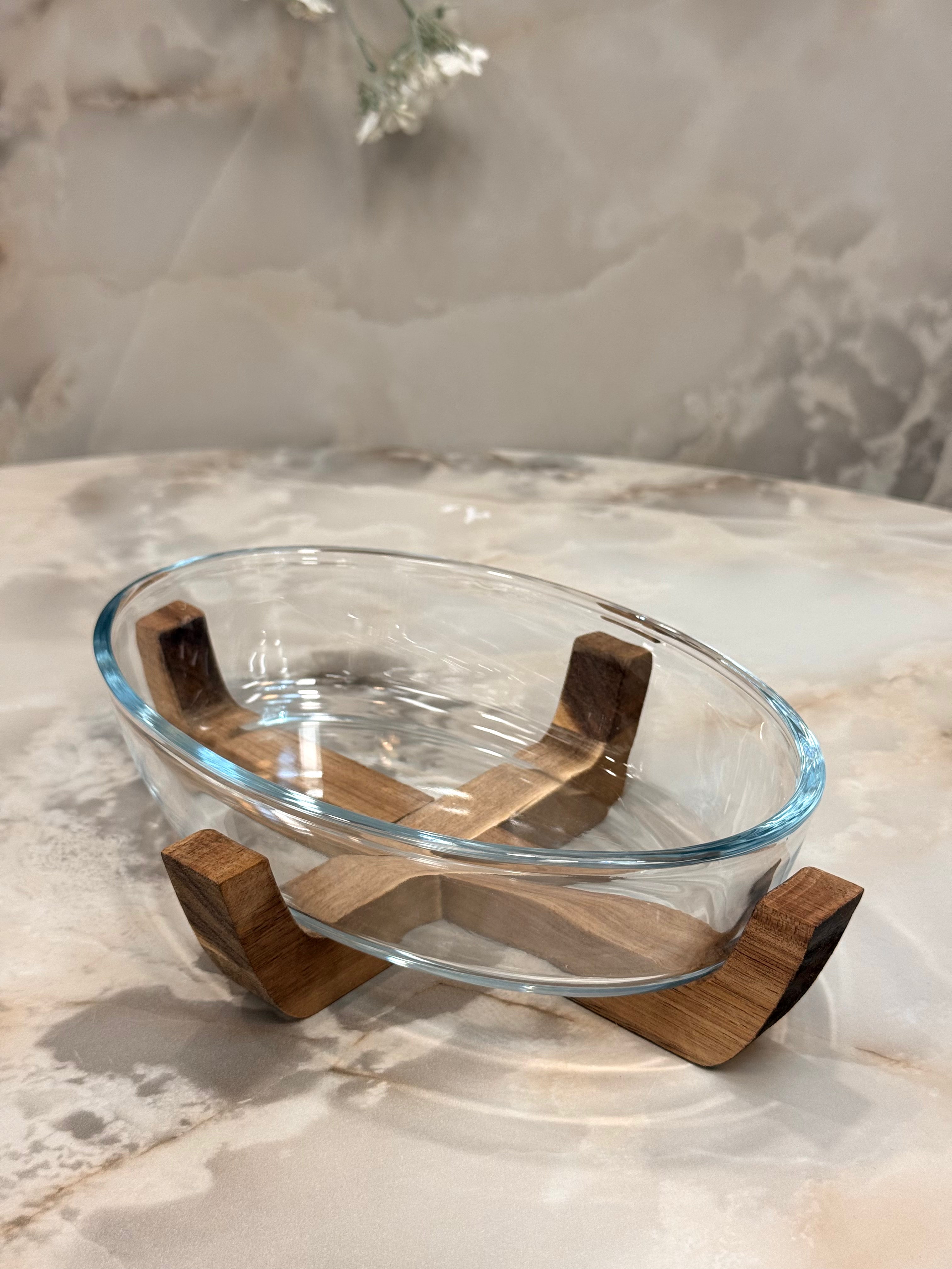 Bol ovale en verre Bavary, diamètre 23 - 16,5 cm | 0,6 litre
