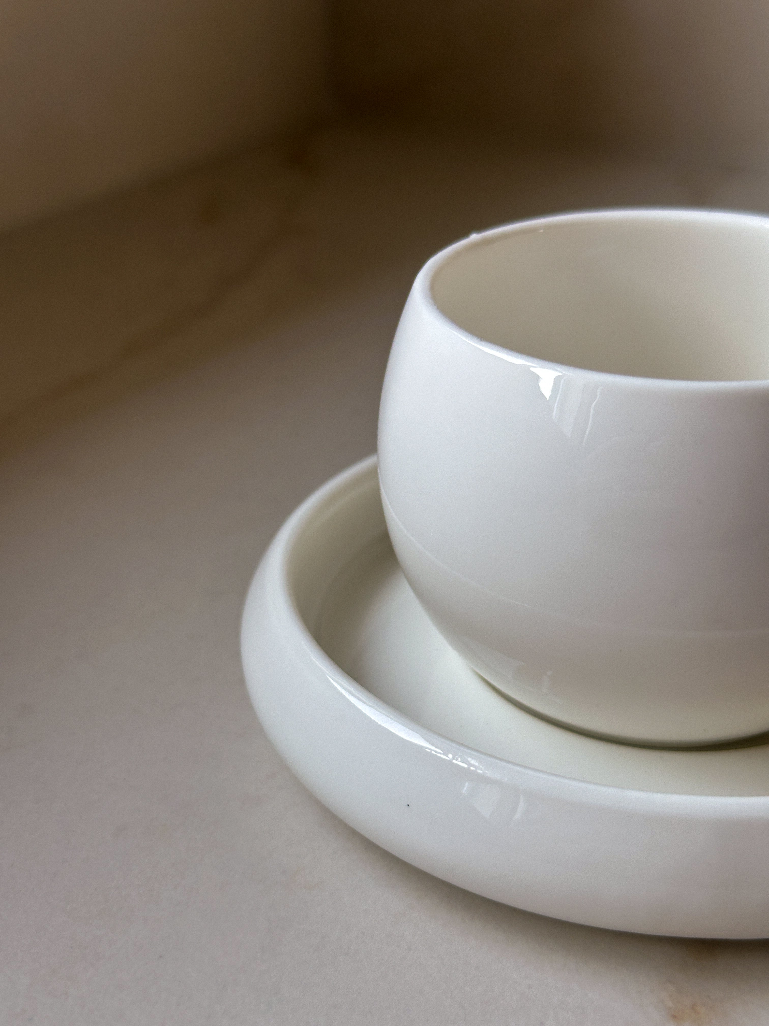 Kadoland Chubby Türkischer Kaffee & Espresso-Set, 12-teilig | Weiß