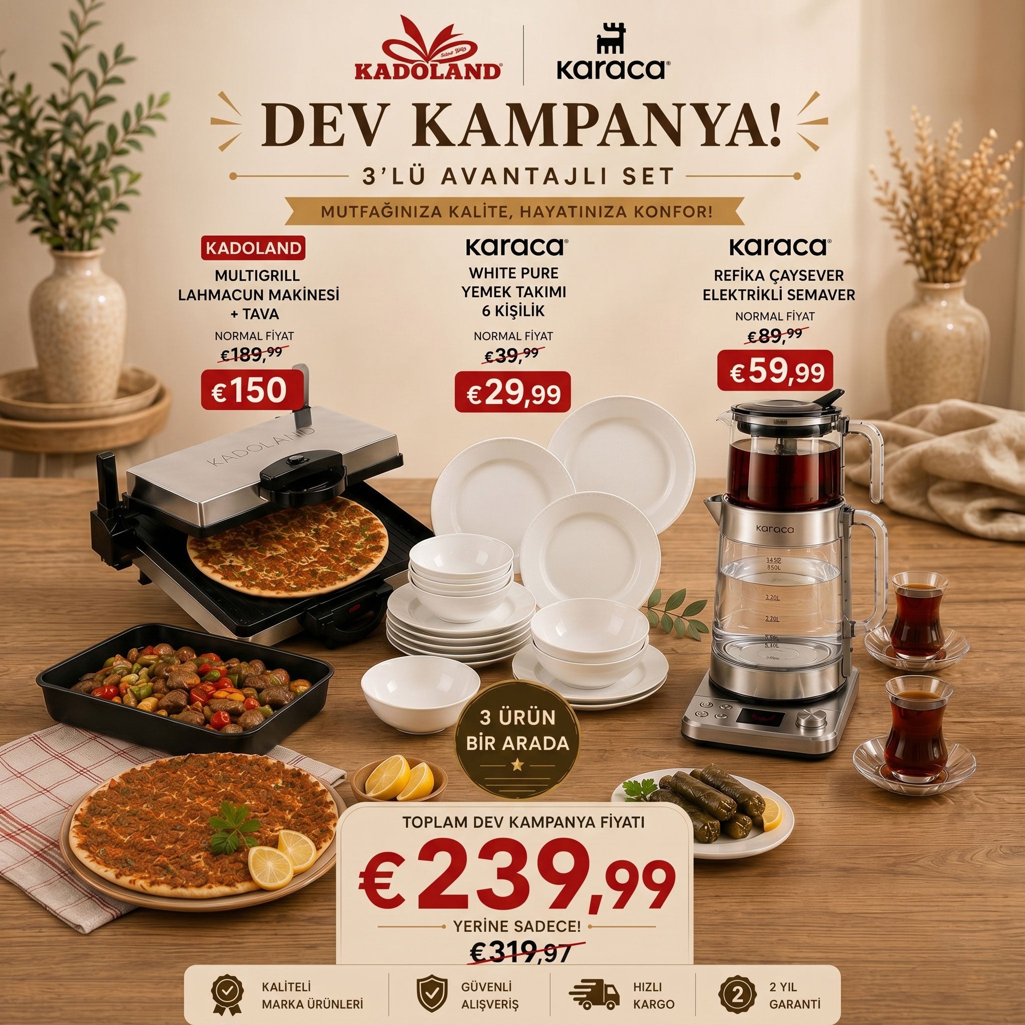 Kadoland Sofra Keyfi 3-delige Voordeelset