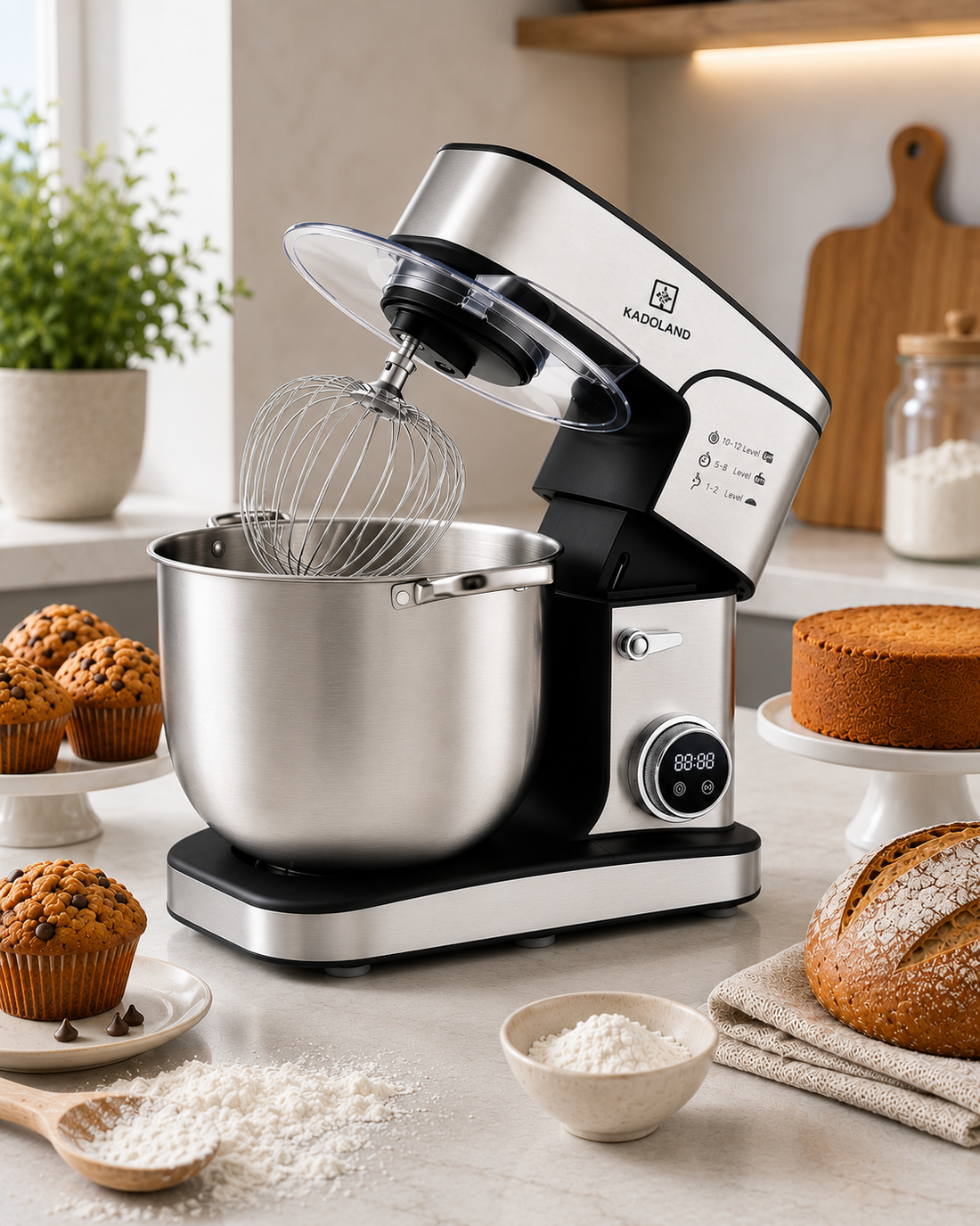 Kadoland 16-Liter Dough Mixer, 2800W | Çiğköfte Mixer | Professional Stand Mixer | Stainless Steel