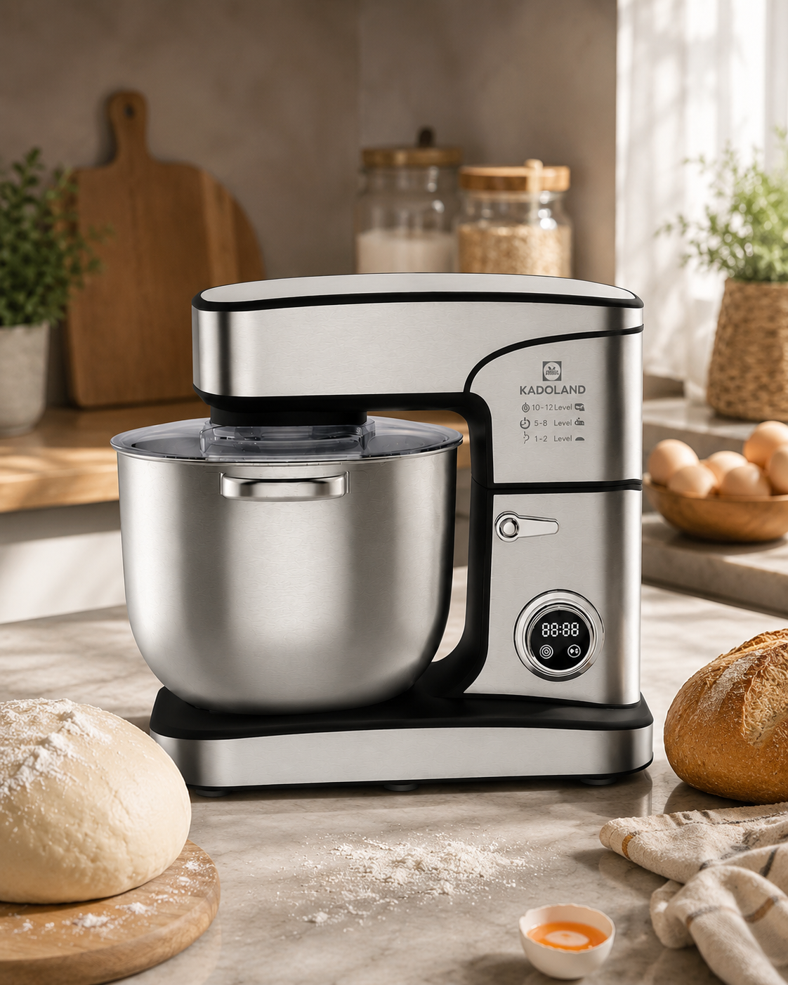 Kadoland 16-Liter Dough Mixer, 2800W | Çiğköfte Mixer | Professional Stand Mixer | Stainless Steel