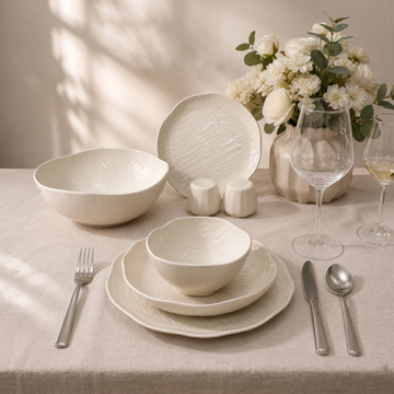 Kadoland Clover Beige 27-delige Serviesset / 6 personen