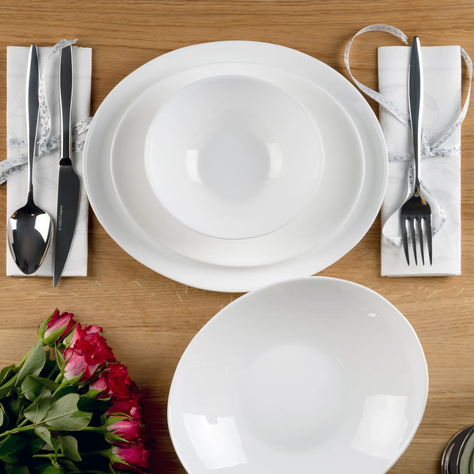 Karaca White Pure 48 Parça Yemek Takımı | 12 Kişilik