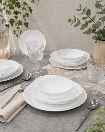 Karaca White Pure 48 Parça Yemek Takımı | 12 Kişilik