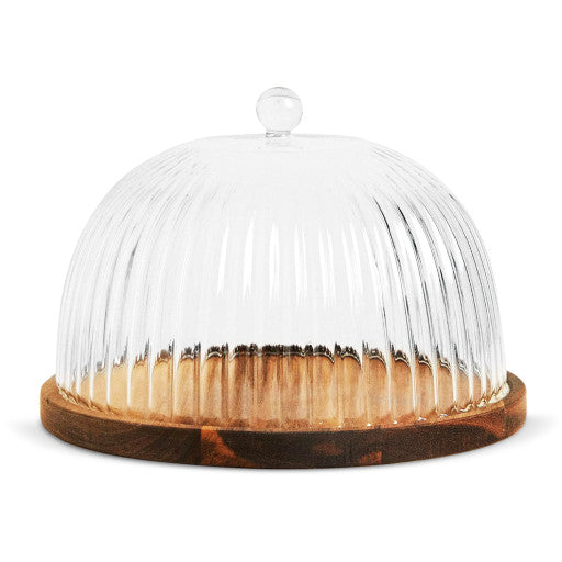 Livenza Serveerschaal Linea met borosilicaatglas deksel – Ø 22 cm