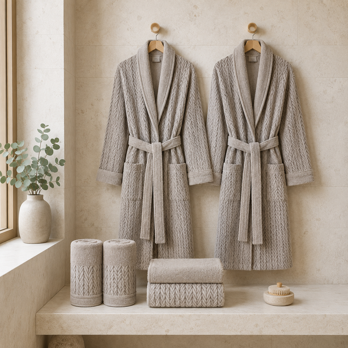 Lavella Sena Wellness Bornoz ve Havlu Seti | 6 Parça