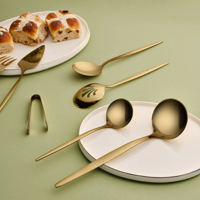 Karaca Orion Matte Gold 7-delige servieset