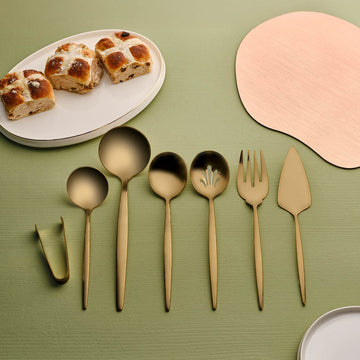 Karaca Orion Matte Gold 7-delige servieset
