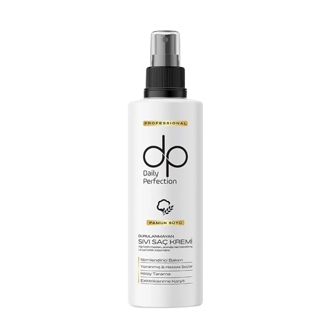 DP Daily Perfection Durulanmayan Sıvı Saç Bakım Kremi Nemlendirici Bakım Pamuk Sütü 180 ml