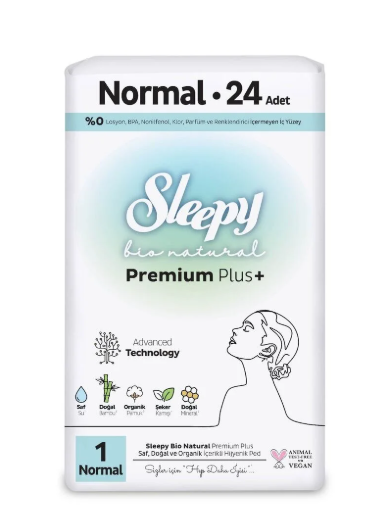 Sleepy Bio Natural Kadın Pedi No. 1 Normal 3x24 adet