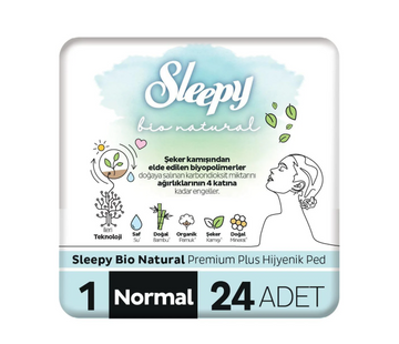 Sleepy Bio Natural Kadın Pedi No. 1 Normal 3x24 adet