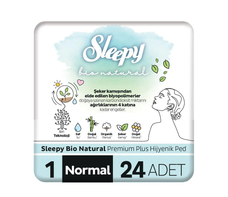 Sleepy Bio Natural Kadın Pedi No. 1 Normal 3x24 adet