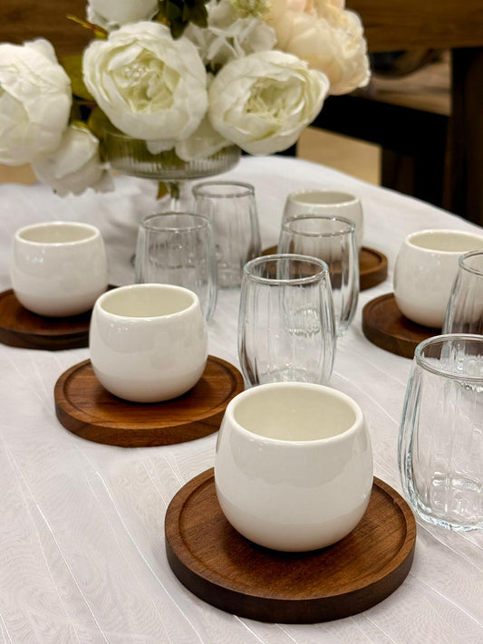 Bavary Egg Kahve Fincan Takimi / Koffiekopjes met schalen