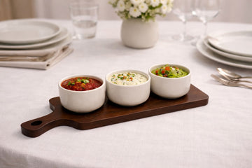 Bavary Terra Atıştırmalık Seti 3 Parça Servis Seti – Akasya Ahşap Sunum Tahtası 7 x 4 cm / ALZ-P182401