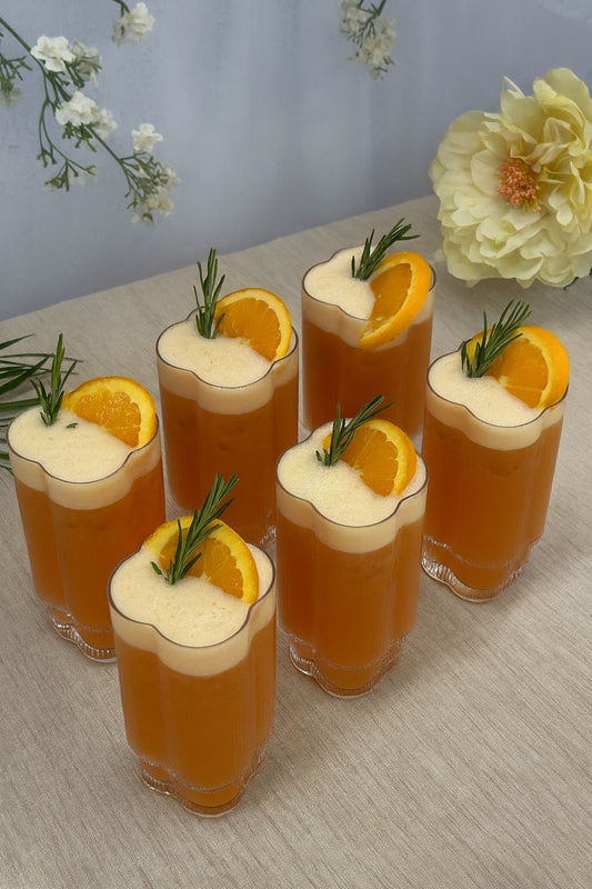 ⁠Bavary Clover Lines drink glazen - long / Set van 6 / 6'lı set