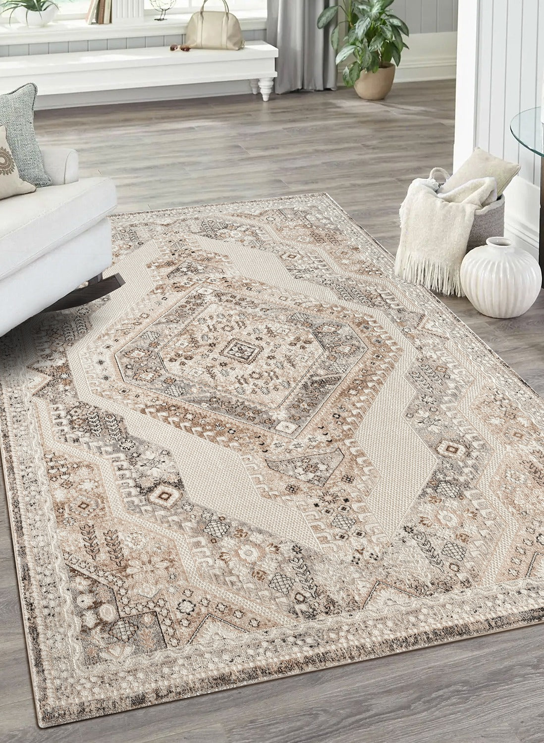 Angora Vizon-tapijt Ma026A Beige-Grijs