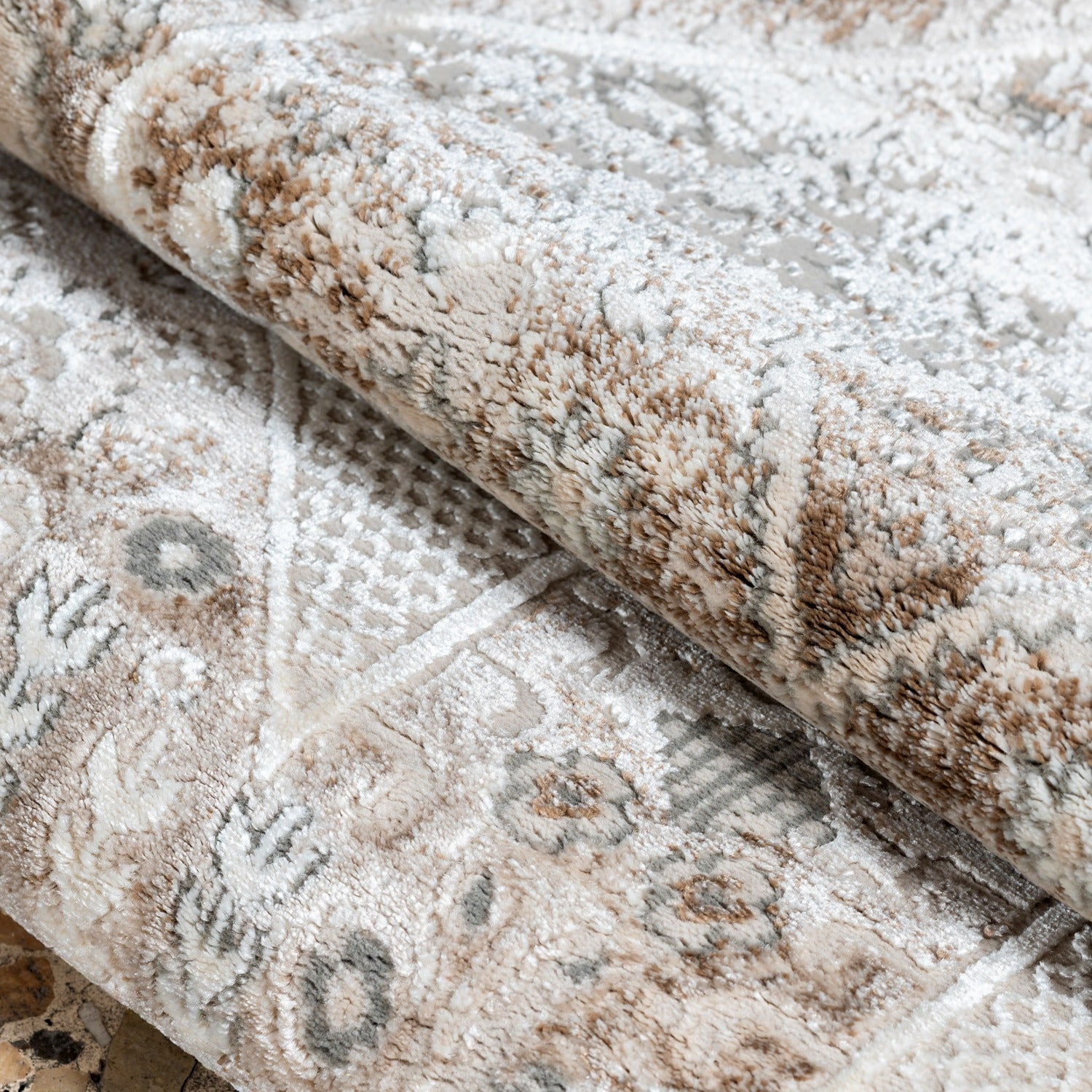 Angora Richmond 9734 Akrilik Halı Cream-Cream
