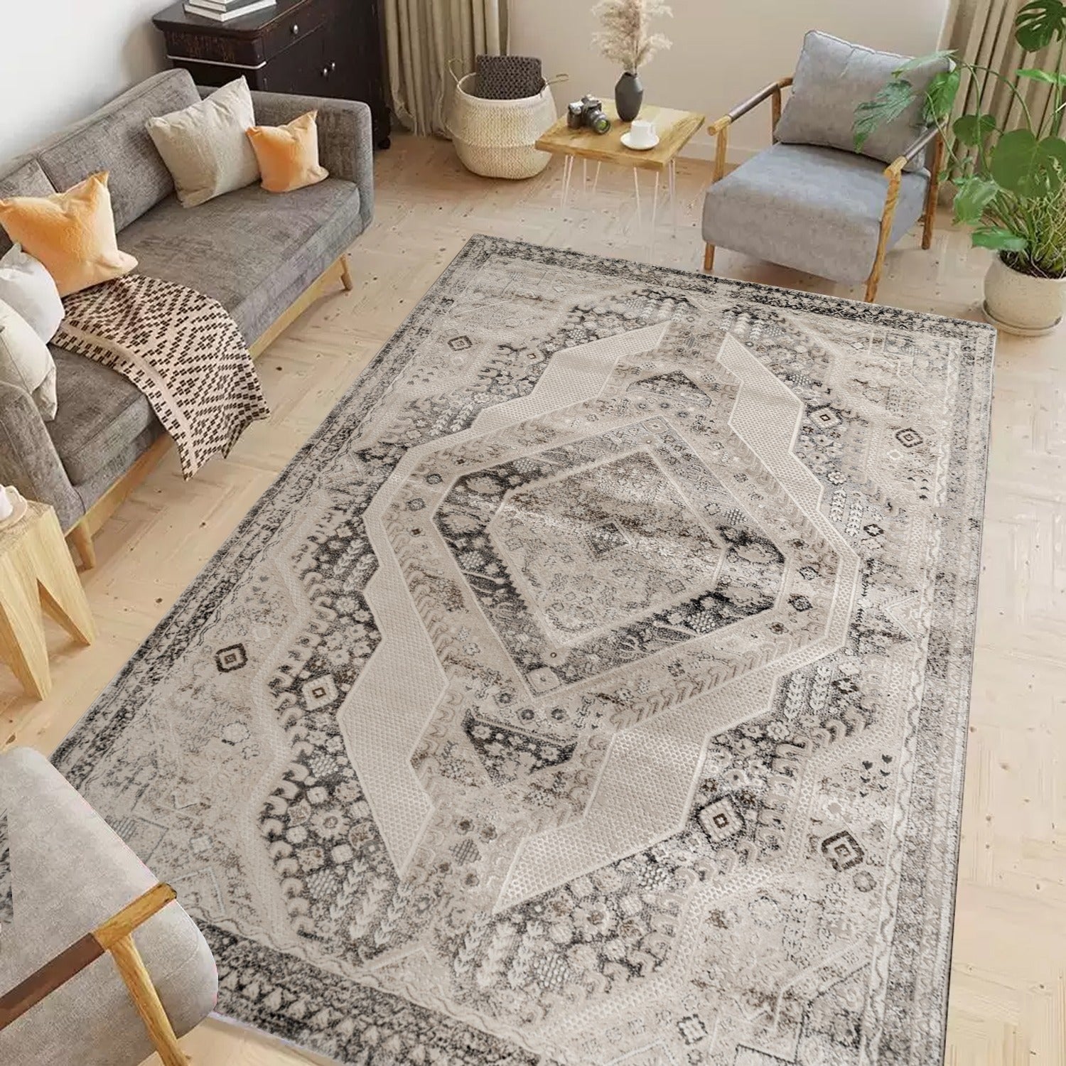 Angora Richmond 9734 Akrilik Halı Grau-Cream