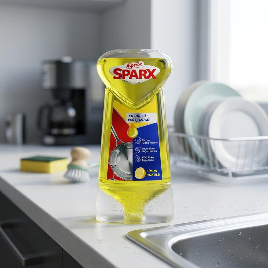 Asperox Sparx Limon Kokulu Sıvı Bulaşık Deterjanı 650 ml
