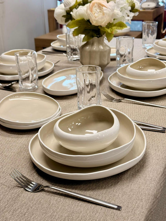 Bricard Barles serviesset / 25-delig voor 6 personen / Beige